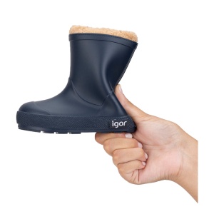 Cizme cauciuc Igor îmblănite barefoot băieți Yogi Borreguito Navy - Img 4