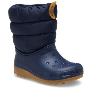 Cizme de zapada impermeabile imblanite baieti Crocs Neo Puff Boot Navy incaltaminte copii bigstep