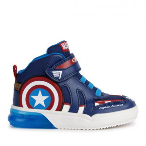 Geox Ghete baieti Captain America J Grayjay B.C Navy Red incaltaminte copii bigstep