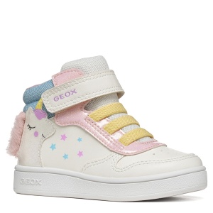 Ghete fete Geox Eclyper Girl White/Pink - B665MB/0BCQ6/C0406 - față