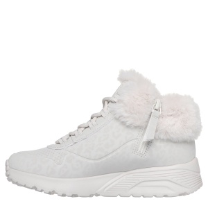 Ghete fete Skechers Uno Lite Cozy Leopard Nude — vedere din față
