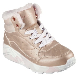 Ghete fete Skechers Uno Lite Gold Pink - Img 2