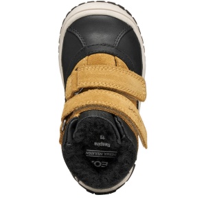 Ghete îmblănite impermeabile băieți Geox Omar WPF Black Dk Yellow — vedere de sus