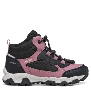 Ghete impermeabile fete Geox Magnetar G. B Abx Girl Dark Rose/Black