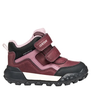 Ghete impermeabile fete Geox Trekkyup Girl B Abx Burgundy Rose