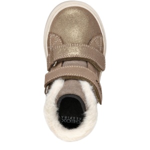 Ghete impermeabile îmblănite fete Geox Nashik Girl Wpf Smoke Grey — vedere de sus