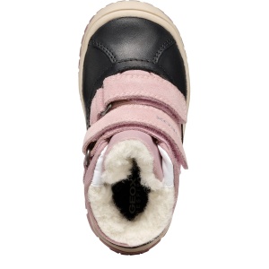 Ghete impermeabile îmblănite fete Geox Omar Girl Wpf Black Rose - B462LC/022FU/C0724 - de sus