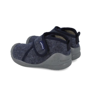 Papuci de interior Biomecanics culoare bleumarin, interior si exterior din material textil, sustinere glezna si inchidere cu scai