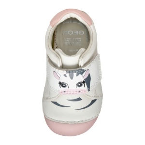 Geox Pantofi bebelusi Tutim White Rose Zebra B3540B-00085-C0674