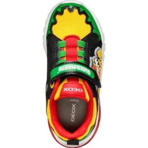 Geox Pantofi sport baieti Ciberdron Boy Green Red J55LBE-01454-C3221