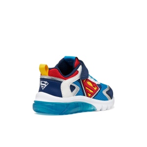 Geox Pantofi sport baieti Ciberdron Boy Lt Blue Red încălțăminte copii bigstep