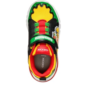 Pantofi sport băieți Geox Ciberdron Boy Green Red - vedere de sus - J55LBE/01454/C3221