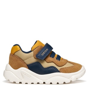 Pantofi sport baieti Geox Ciufciuf Boy Caramel Navy