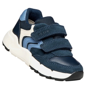 Pantofi sport băieți Geox Flexyper Mini Boy Navy/Dk Sky — vedere din față