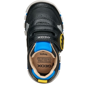 Pantofi sport băieți Geox Iupidoo Boy Black/Yellow - B6655B/000BC/C0054 - de sus