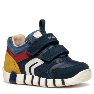 Pantofi sport băieți Geox Iupidoo Boy Navy Dk Red - B3555D/05422/C4244 - față