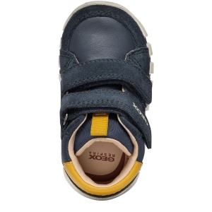 Pantofi sport băieți Geox Iupidoo Boy Navy Ochre — vedere de sus