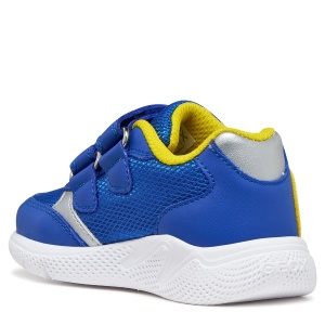 Pantofi sport băieți Geox Sprintye Boy Royal Yellow — vedere din spate