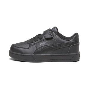 Pantofi sport baieti Puma Caven 2.0 AC+ PS Black 393839-01, negri, inchidere cu scai si siret elastic, potriviti pentru scoala, uniforma, stil casual sau evenimente speciale
