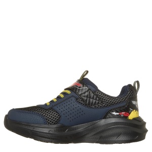 Pantofi sport băieți Skechers Garage Bleumarin - vedere din față - 402150L/BKNV