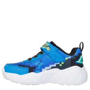 Pantofi sport băieți Skechers Mega Scene Blue Lime — vedere din față