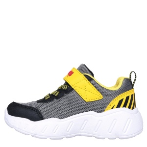 Pantofi sport băieți Skechers Play Scene Black Yellow — vedere din față