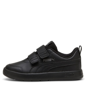 Pantofi sport copii Puma Courtflex V3 PS Black Cast Iron — vedere laterală
