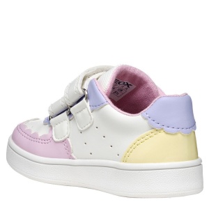 Pantofi sport fete Geox Eclyper Girl White Lt Yellow — vedere din spate