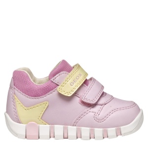 Pantofi sport fete Geox Iupidoo Girl Pink Lt Yellow