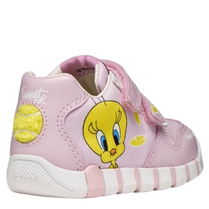 Pantofi sport fete Geox Iupidoo Girl Pink Tweety — vedere din față