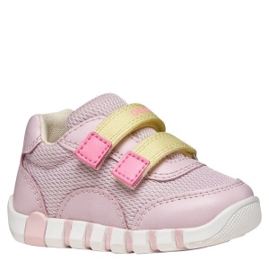 Pantofi sport fete Geox Iupidoo Pink Lt Yellow — vedere în perspectivă