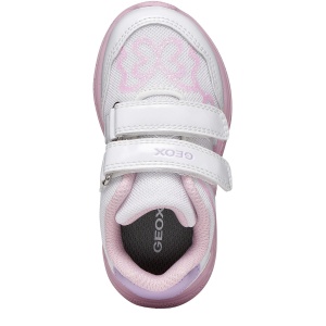 Pantofi sport fete Geox Sprintye Girl White Lt Lilac — vedere de sus