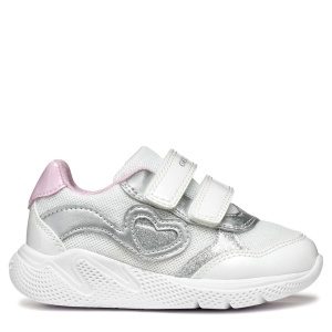 Pantofi sport fete Geox Sprintye Girl White Silver