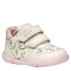 Pantofi sport fete Geox Zapito Girl Ivory Pink — vedere în perspectivă