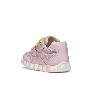 Geox Pantofi sport fete Iupidoo Pink Lt Yellow B3558A-01454-CE82M potriviti pentru primii pasi 