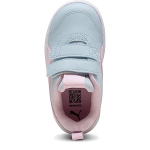 Pantofi sport fete Puma Courtflex V3 Inf Lucite Pearl Pink — vedere de sus și talpa