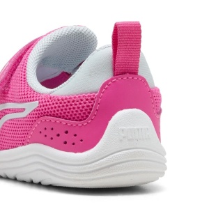 Pantofi sport pentru fete Puma Kitten Mesh V Inf Fluro Pink, model roz cu închidere velcro și talpă albă EVA, ideali pentru copii mici.