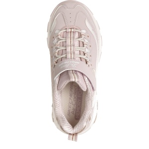 Pantofi sport fete Skechers D'lites Roz - vedere de sus - 304154L/RSGD