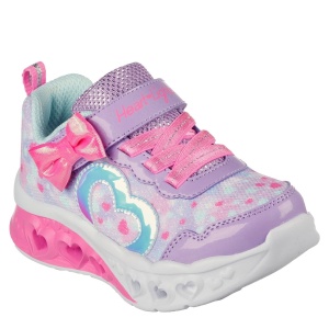 Pantofi sport fete Skechers Flutter Heart Lights Lavender Hot Pink - Img 2