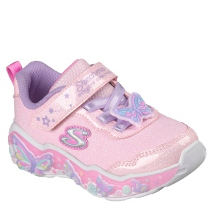 Pantofi sport fete Skechers S Lights-Lil Butterfly Bliss Roz — vedere în perspectivă