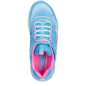 Pantofi sport fete Skechers S-Lights Mermaid Dreams Blue — vedere de sus