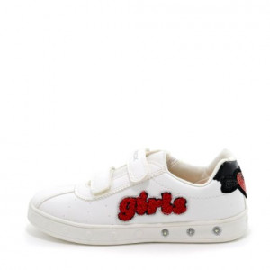 Pantofi Sport fete Skylin GC White Red - Img 5