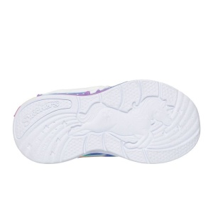 Pantof sport Skechers Unicorn Dreams pentru fete, albastru cu unicorn 3D, curcubeu si lumini LED