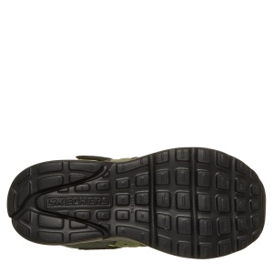 Sandale băieți cu luminițe Skechers Razor Splash-Raptor Quest Oliv — talpa