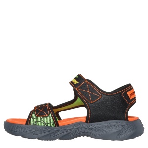 Sandale băieți Skechers Creature Splash Black Orange - Img 3