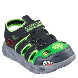 Sandale băieți Skechers Thermo Splash Hydro Flare Black Lime - Img 2
