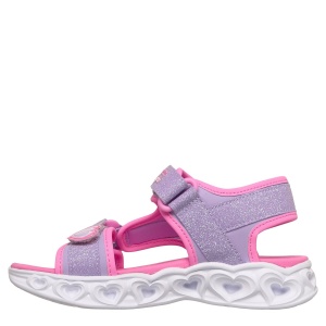 Sandale fete cu luminițe Skechers Heart Lights Sandals-Sugar — vedere din față