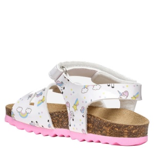 Sandale fete Geox Chalki Girl White — vedere din spate