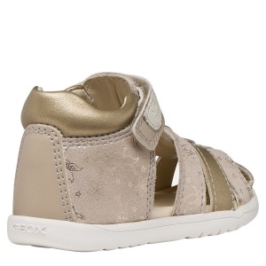 Sandale fete Geox Sandal Macchia Girl Skin Platinum - vedere din față - B254WB/007NF/C8560