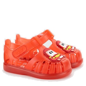 Sandale plajă băieți Igor Tobby Velcro Car Rojo